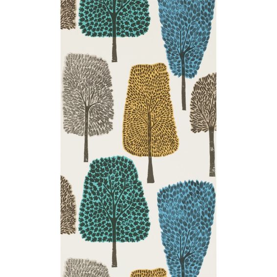 Cedar Wallpaper 111084 by Scion in Almond Cobalt Midnight