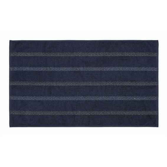 Mazana Bath Mat by Bedeck of Belfast in Midnight Blue