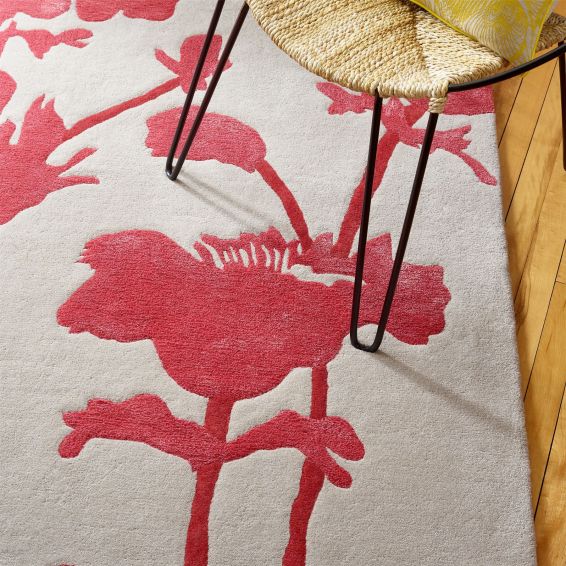 Floral 300 Rugs 039600 in Poppy by Florence Broadhurst