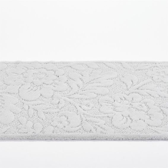 Brighton 930 Floral Bath Mats in Perle by Designer Abyss & Habidecor