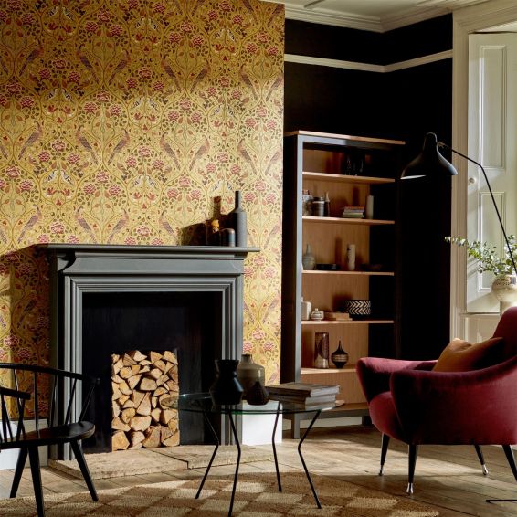 Seasons By May Wallpaper 216685 by Morris & Co in Saffron Yellow