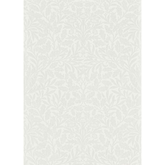 Pure Acorn Wallpaper 216043 by Morris & Co in Chalk Silver