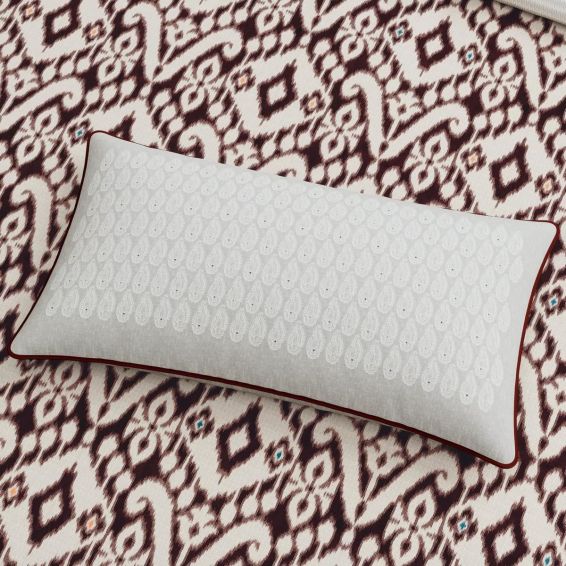 Sato Cushion by Bedeck of Belfast in Linen Mulberry