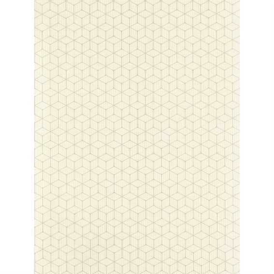 Vault Geometric Wallpaper 112083 by Harlequin in Sesame White