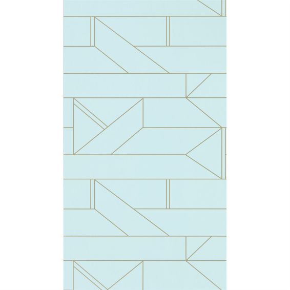 Barbican Geometric Wallpaper 112015 by Scion in Sky Blue