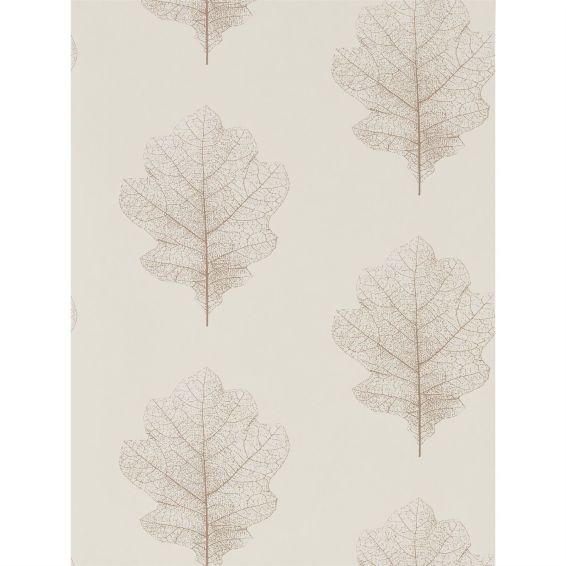 Oak Filigree Wallpaper 215699 by Sanderson in Milk Pearl