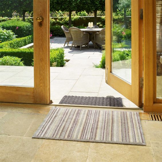 Stripe Doormats in Sandstone Beige by Turtlemat