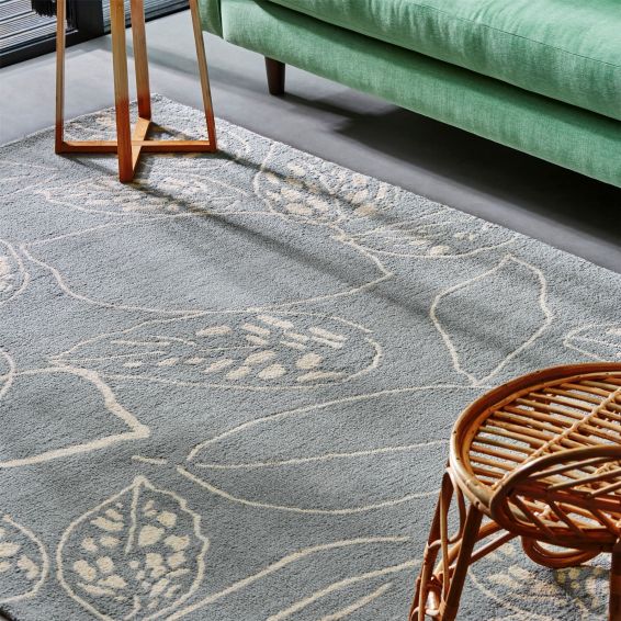 Orto 125404 Wool Rugs by Scion in Frost Grey