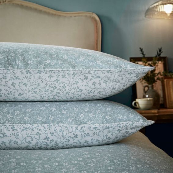 Campion Floral Bedding Set by Laura Ashley in Pale Seaspray