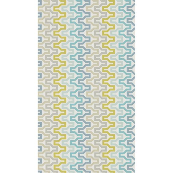 Sioux Wallpaper 111834 by Scion in Marine Midnight Kiwi