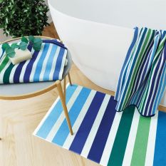 Budding Brights Multi Stripe Towels by Helena Springfield in Blue Green