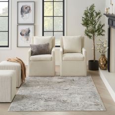 Glitz GLZ20 Abstract Rug by Nourison in Grey Multi