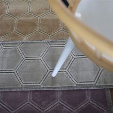 Manipur Geometric Runner Rug in Natural By Designers Guild
