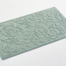 Brighton 210 Floral Bath Mats in Aqua by Designer Abyss & Habidecor