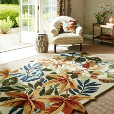 Robins Wood Wool Rug 146501 by Sanderson in Russet Brown