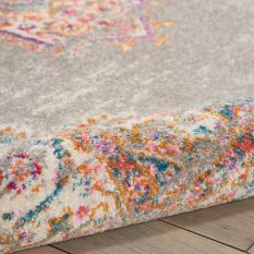 Passion Traditional Medallion Persian Rugs PSN03 in Grey