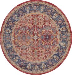 Ankara Global Circular Rugs ANR02 in Red