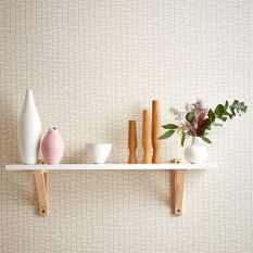 Tocca Geometric Wallpaper 111317 by Scion in Pebble Beige