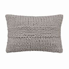 Reset Chunky Knitted Wool Cushion By Katie Piper in Silver Grey