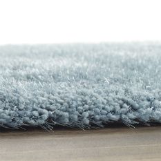Chicago Shaggy Modern Plain Rugs in Duck Egg