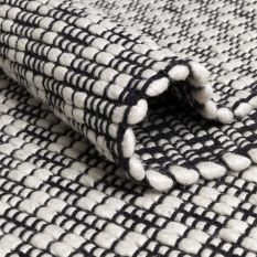 Rhythm Rugs 248 001 101 in black white by Ligne Pure