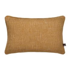 Hadley Bolster Textured Jacquard Cushion in Mustard Yellow