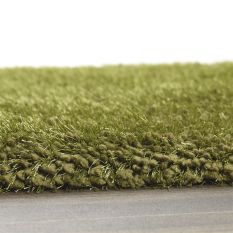 Chicago Shaggy Modern Plain Rugs in Olive