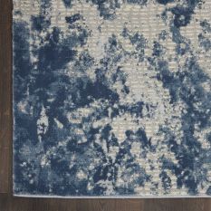Rustic Textures RUS16 Abstract Rugs in Grey Blue