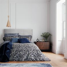 Mazana Cushion by Bedeck of Belfast in Midnight Blue
