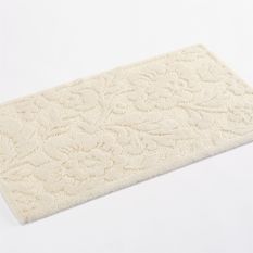 Brighton 101 Floral Bath Mats in Ecru by Designer Abyss & Habidecor