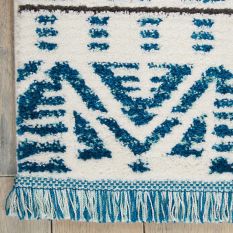 Kamala Rugs DS503 by Nourison in Ivory and Blue