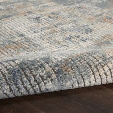 Quarry Modern Print Rugs QUA02 in Blue Beige by Nourison