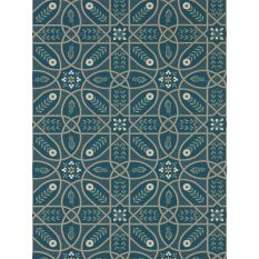Brophy Trellis Wallpaper 216699 by Morris & Co in Deep Teal Blue