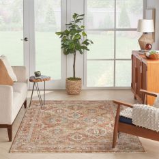 Sahar SHR01 Traditional Persian Rugs by Nourison in Rust Orange