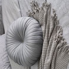 Serenity Circular Cushion by Katie Piper in Grey