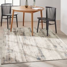 Calvin Klein Infinity Rugs CK022 IFN04 in Ivory Blue