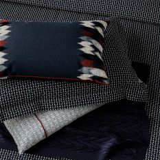 Aruni Textured Weave Bedding by Bedeck of Belfast in Midnight Blue
