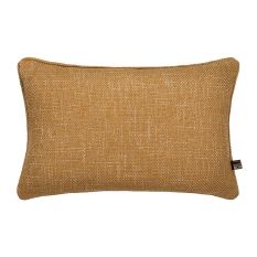 Hadley Bolster Textured Jacquard Cushion in Mustard Yellow
