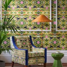 Wonderlust Tea Story Wallpaper W0136 01 by Wedgwood in Citron
