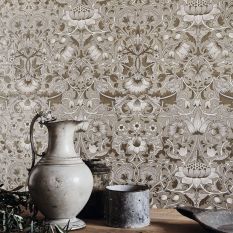 Pure Lodden Wallpaper 216029 by Morris & Co in Gilver Gold
