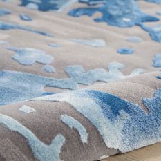 Prismatic Modern Abstract Rugs in PRS10 Blue Grey by Nourison