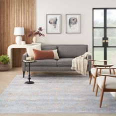 Elegant Heirlooms ELH02 Traditional Persian Rugs by Nourison in Blue Ivory