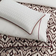 Sato Cushion by Bedeck of Belfast in Linen Mulberry