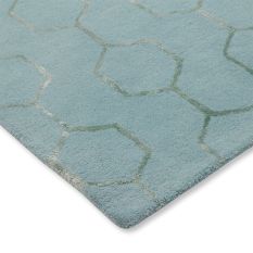 Gio Geometric Wool Rugs 39108 by Wedgwood in Mineral Blue