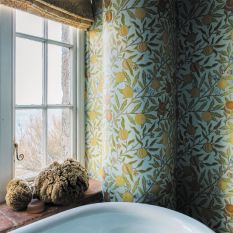 Fruit Wallpaper 217102 by Morris & Co in Sky Blue