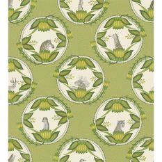 Ardmore Cameos Wallpaper 9042 by Cole & Son in Olive Green