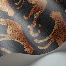 Leopard Walk Wallpaper 2008 by Cole & Son in Burnt Orange