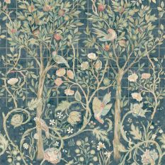Melsetter 3M Stocked Wallpaper 216706 by Morris & Co in Indigo Rose