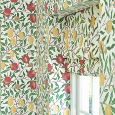 Fruit Wallpaper 217086 by Morris & Co in Leaf Green Madder