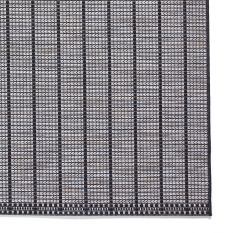 Santa Monica A041 Indoor Outdoor Stripe Rug in Black